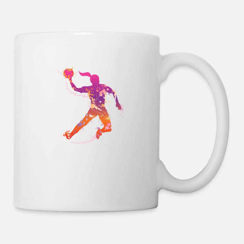 handball female de - Tasse - Weiß
