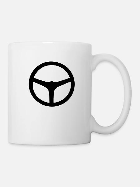 Lenkrad rad ruota rueda1 - Tasse - Weiß