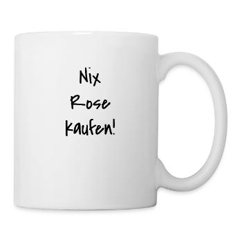 Rosenmann Rosenverkäufer Inder Rose Geschenk - Tasse - Weiß - Rechts