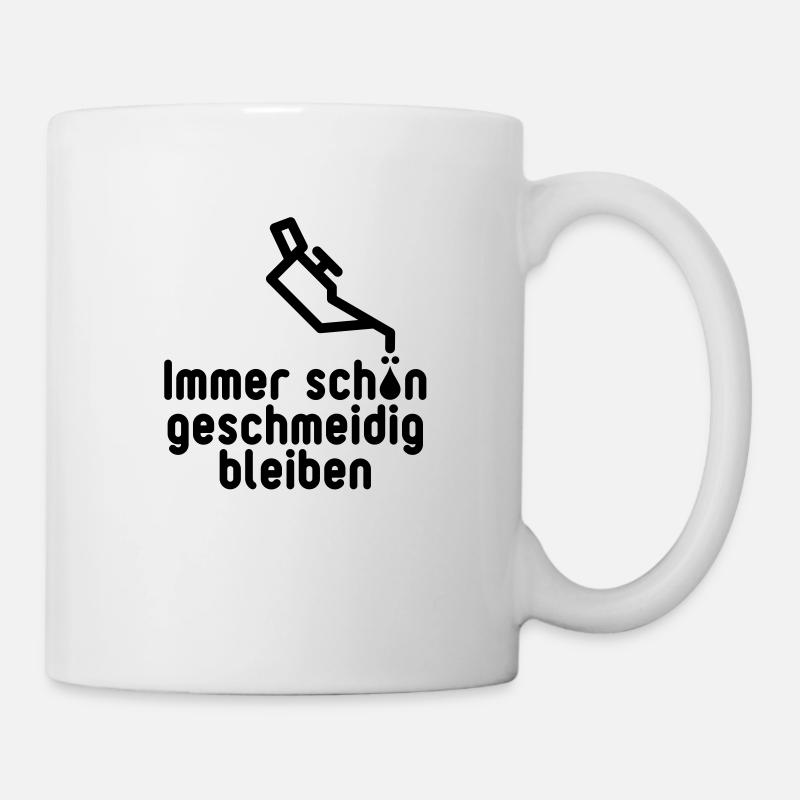 Auto Werkstatt T-Shirt - Tasse - Weiß