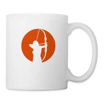 tir arc logo archery bogenschieben3 - Mug blanc - blanc - Droite