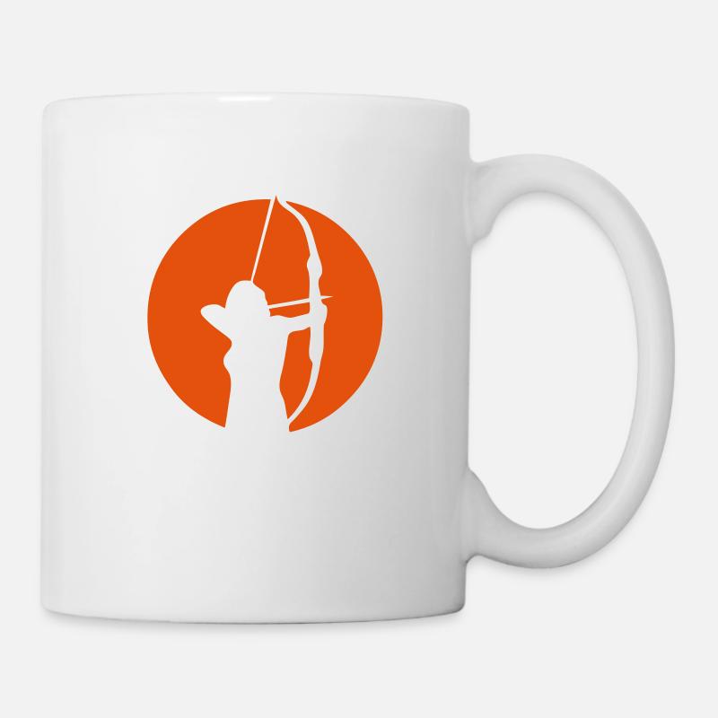 Bogenschießen Bogenschießen Logo bogenschieben3 - Tasse - Weiß