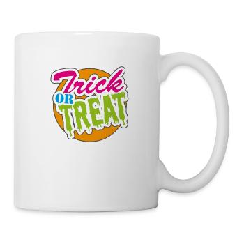 Halloween Trick or Treat lettrage coloré - Mug blanc - blanc - Droite