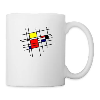 Mondrian Inspiration - Tasse - Weiß - Rechts
