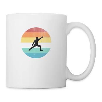 Fechten - Tasse - Weiß - Rechts