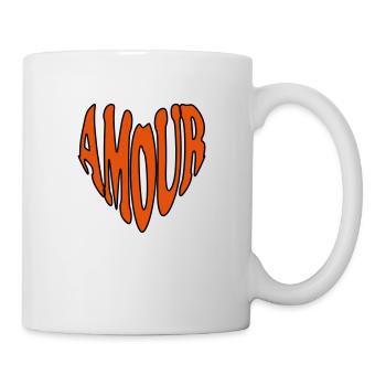 AMOUR heart - Mug - white - Right