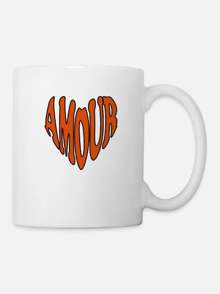 AMOUR Herz - Tasse - Weiß