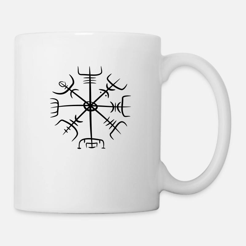 Vegvesir Zeichnung - Tasse - Weiß
