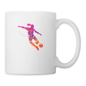 femelle football de - Mug blanc - blanc - Droite