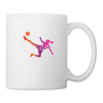 femelle football de - Mug blanc - blanc - Droite