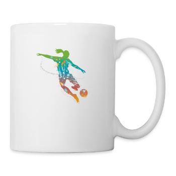femelle football de - Mug blanc - blanc - Droite