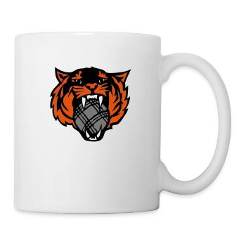 petanque tigre rugit face cartoon - Mug blanc - blanc - Droite