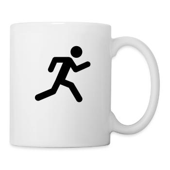 man_run__f1 - Mug blanc - blanc - Droite