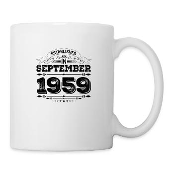 Established in September 1959 - Tasse - Weiß - Rechts