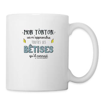 Betise tonton - cadeau neuve - Mug blanc - blanc - Droite