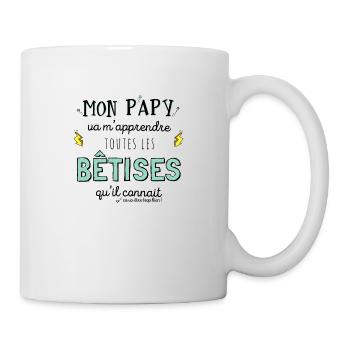 Bêtise papy - Mug blanc - blanc - Droite
