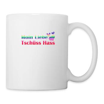 Moin Love - Bye Hate I Love I Gift Idea - Mug - white - Right