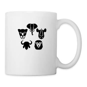 Afrika Tiere Big Five - Tasse - Weiß - Rechts