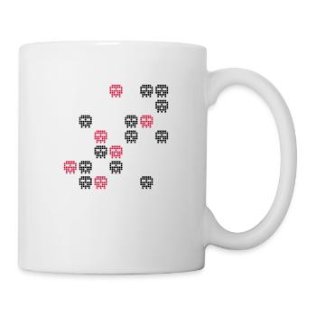 pixel skull game shot - Mug - white - Right