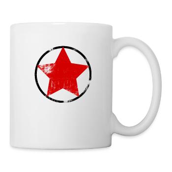 Roter Stern - Tasse - Weiß - Rechts