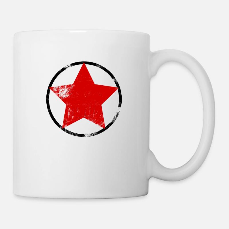 Roter Stern - Tasse - Weiß