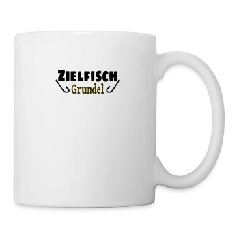 Zielfisch Grundel Lustig Witzig Geschenk Angler - Tasse - Weiß - Rechts