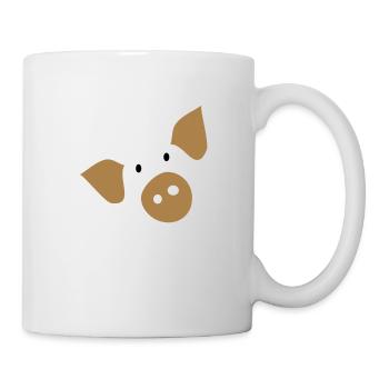 piggy_face_farm Tier - Tasse - Weiß - Rechts