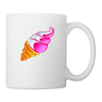 glace vanille fraise kawa - Mug blanc - blanc - Droite