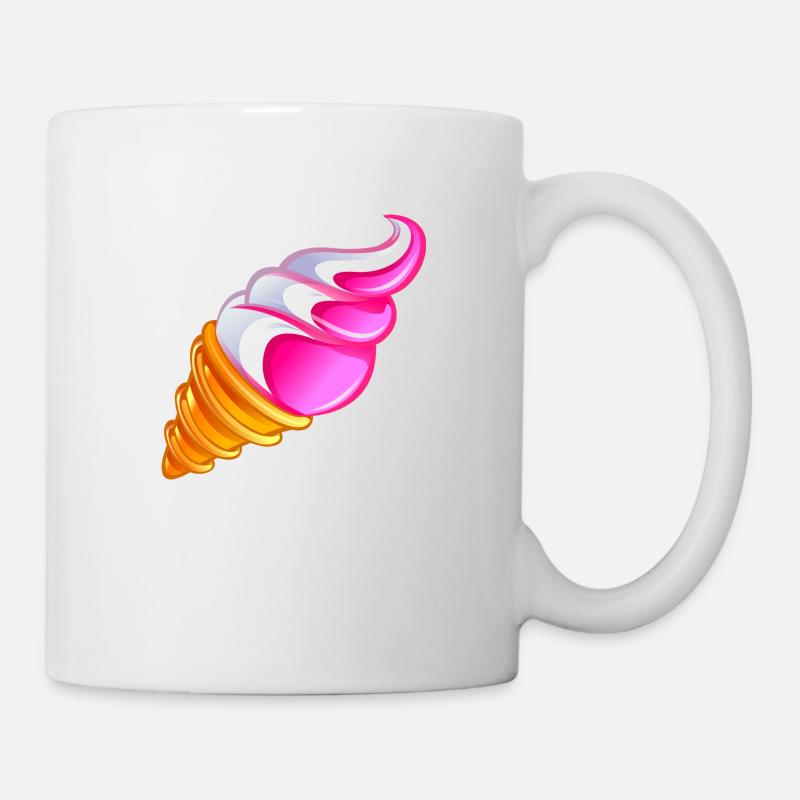 glace vanille fraise kawa - Mug blanc - blanc