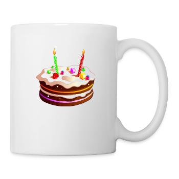 gâteau anniversaire - Mug blanc - blanc - Droite