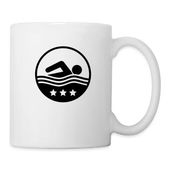 schwimmer__f1 - Tasse - Weiß - Rechts