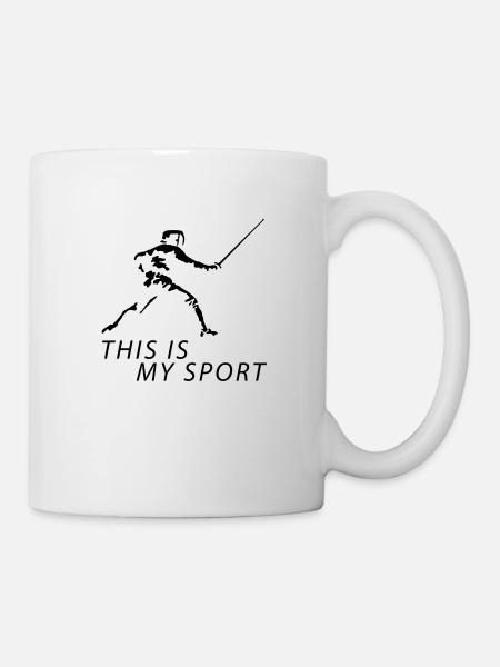fechten_122012_b_1c - Tasse - Weiß