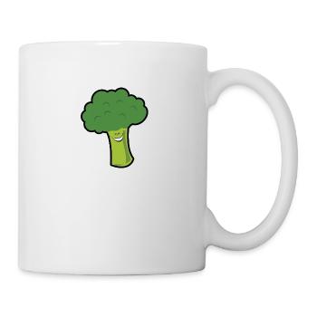 Brokkoli! Broccoli! Essen! Geschenk! Grün! Green! - Tasse - Weiß - Rechts