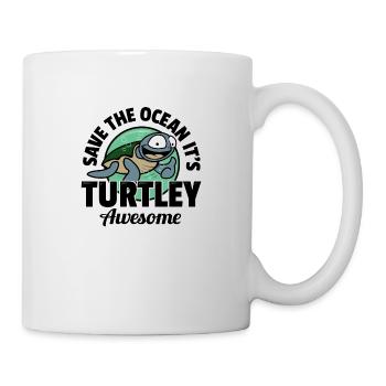 Save The Ocean It's Turtley Awesome - Sea Turtle - Mug - white - Right