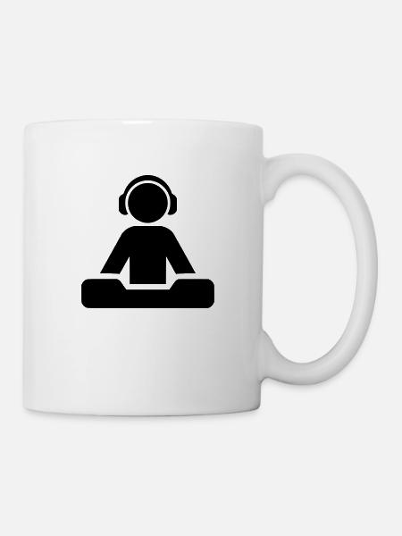 Producteur de musique DJ Disko Club Techno partie tenue DJ - Mug blanc - blanc