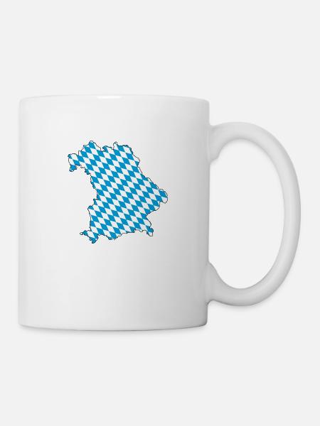 Bayern Landkarte - Tasse - Weiß