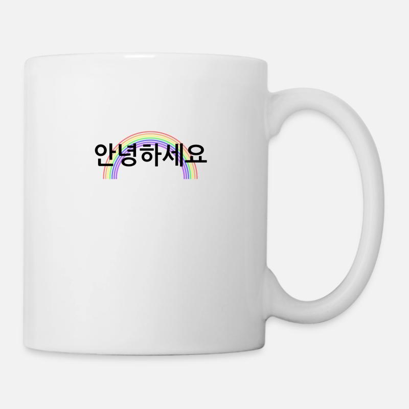 annyeonghaseyo - Hallo auf koreanisch - Tasse - Weiß