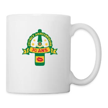 70 ans anniversaire bouteille - Mug blanc - blanc - Droite