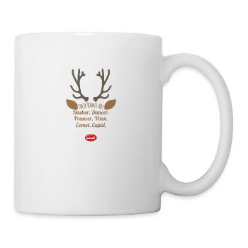 Noël Santa’s Reindeer Their Names Are - Mug blanc - blanc - Droite