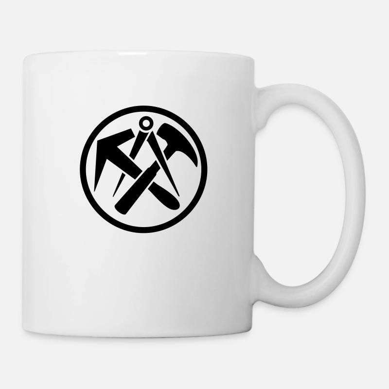 Dachdecker Zunftwappen Zunft zeichen dachdecker - Tasse - Weiß