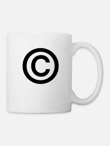 Droit d'auteur - Mug blanc - blanc