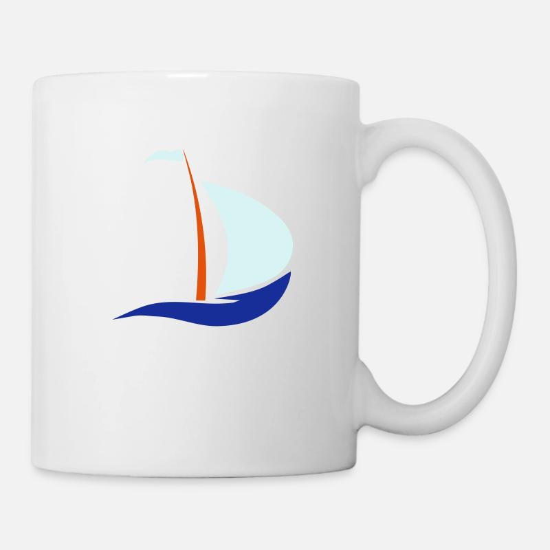 segelboot - Tasse - Weiß