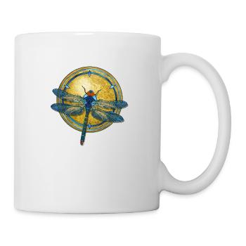 Libelle Jugendstil - Tasse - Weiß - Rechts