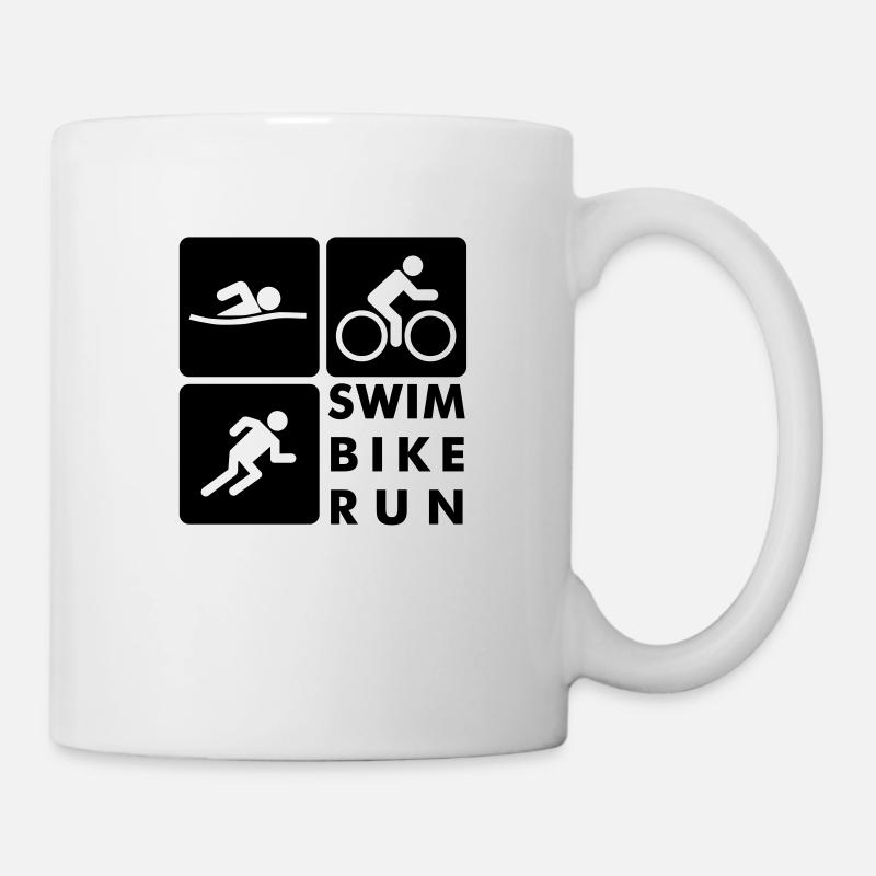 Swim Bike Run Triathlon - Tasse - Weiß