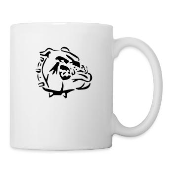 Bulldogge - Tasse - Weiß - Rechts