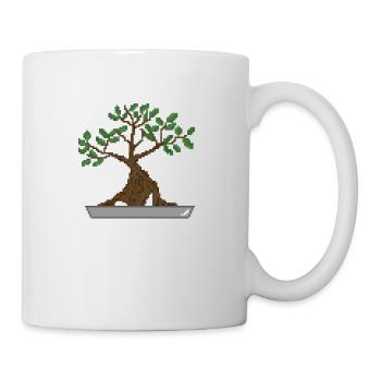 Bonsai Oberteil, perfektes Geschenk - Tasse - Weiß - Rechts