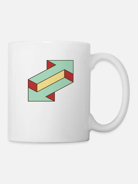 Flèche illusion - Mug blanc - blanc