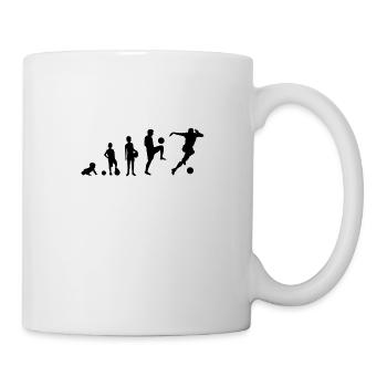 Evolution shirt football black from baby to professional - Mug - white - Right