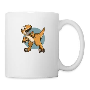 Wraptor Raptor Dinosaur Dino Burrito Tortilla - Mug - white - Right