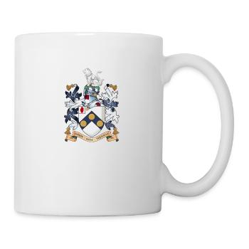 James Bonds coat-of-arms “The world is not enough" - Mug - white - Right